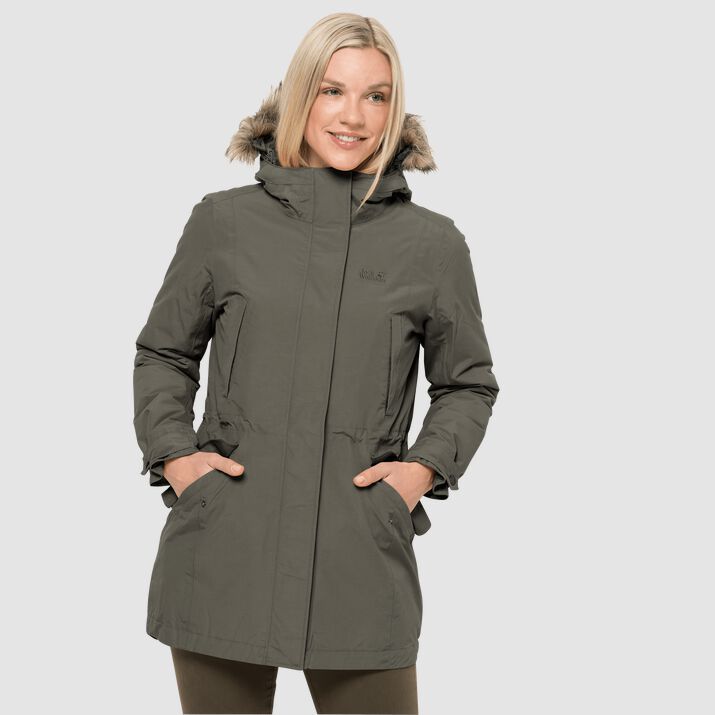 Jack Wolfskin USA Online Jack Wolfskin Womens Rocky Point Winter Parka Gold